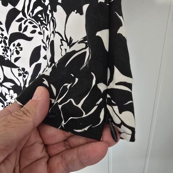 Ann Taylor Floral Linen Top Sleeveless Lined Sweetheart Neck Size 16 - Picture 9 of 11